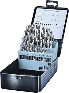 29Pcs Brad Point Wood Drill Bit Set, HSS Double Flutes 1/16" to 1/2", Standard Shank with Metal Index Storage Case, Brocas para Madera for All Wood Types Woodworking
