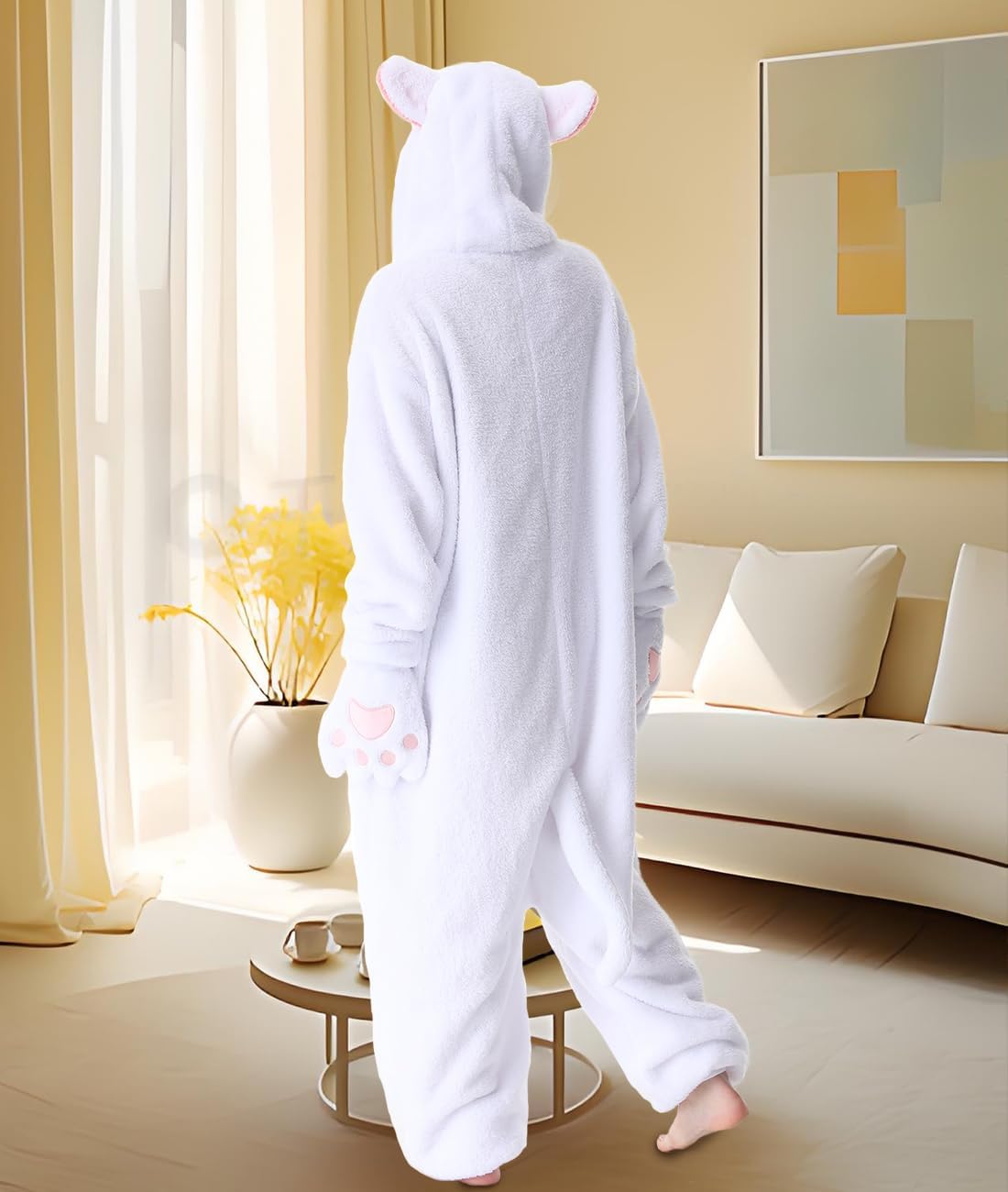 Lifeye Unisex Persian Cat Pajamas Halloween Cosplay Costume Animal Homewear Sleepwwear Men Women Jumpsuit - Image 6