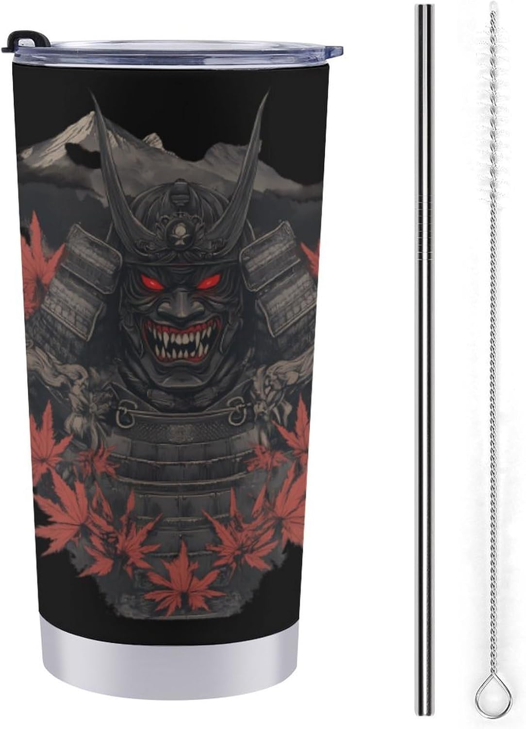 Fall Leaves Armors-Masks-Japanese Travel Coffee Mug Stainless Steel Insulated Tumbler Water Bottle Tea Cup for Home Office