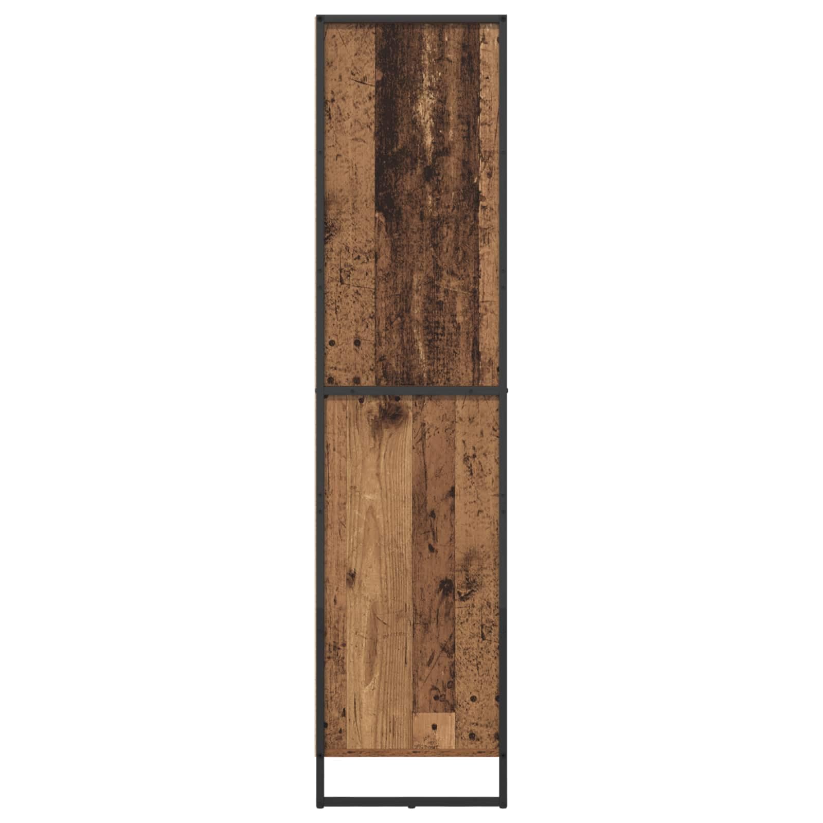 Regał na książki stare drewno, 43 x 36 x 150,5 cm, materiał drewnopochodny, wzornictwo przemysłowe, regał stojący z szufladą, regał magazynowy do salonu