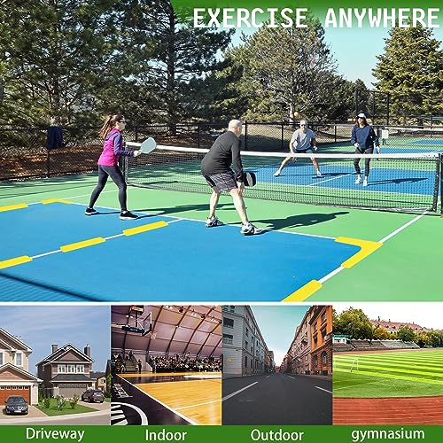 hikeen court lines marker kit anti-slip and wind-resistant throw down markers 28pcsr 84pcs pickleball net court for outdoor indoor court