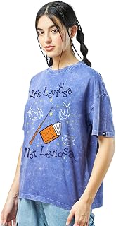 Bewakoof Women's Cotton Printed Oversized Fit Half Sleeve Round Neck T-Shirt | Casual wear | Streetwear | Oversized Tshirt... Price In India