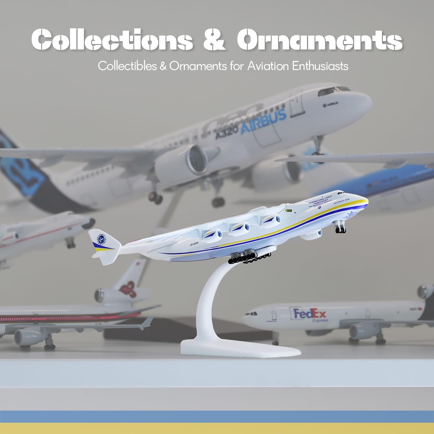 Antonov An 225 Mriya 1:400 Avion Modèle Peint Militaire Ukraine Collection