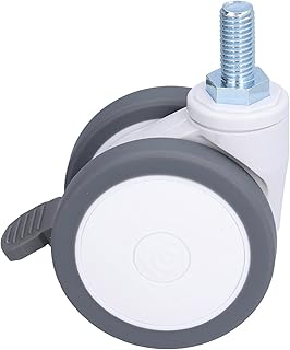 Threaded Stem Casters, Silent Universal Caster 3 Inch Wide Range Applications 75mm Diameter Aluminum Alloy for Nursing Bed with Casters