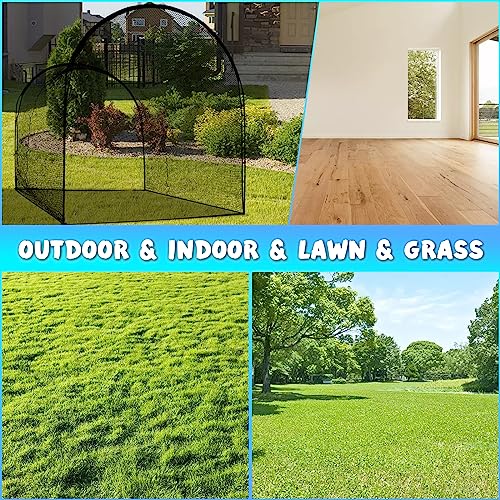 Outdoor Softball Baseball Batting Cages With Frame And Net For Home, Portable Baseball Hitting Batting Cage Net Accessories For Hitting And Pitching, Heavy Duty Backyard Garage Portable Batting #TOP4