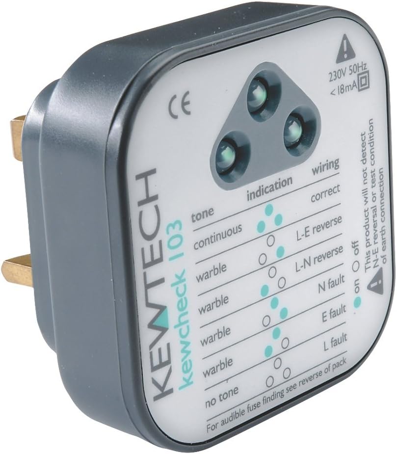 Kewtech KEWCHECK103 Mains Wiring Socket Tester