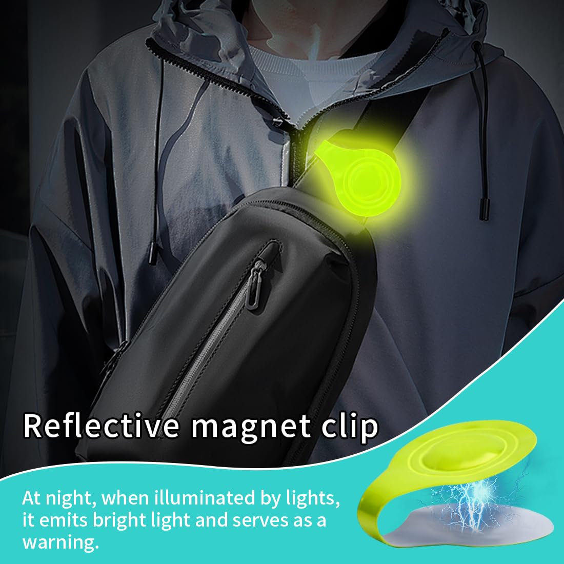 Magnetische Reflektoren,6 Stück Reflektorclips