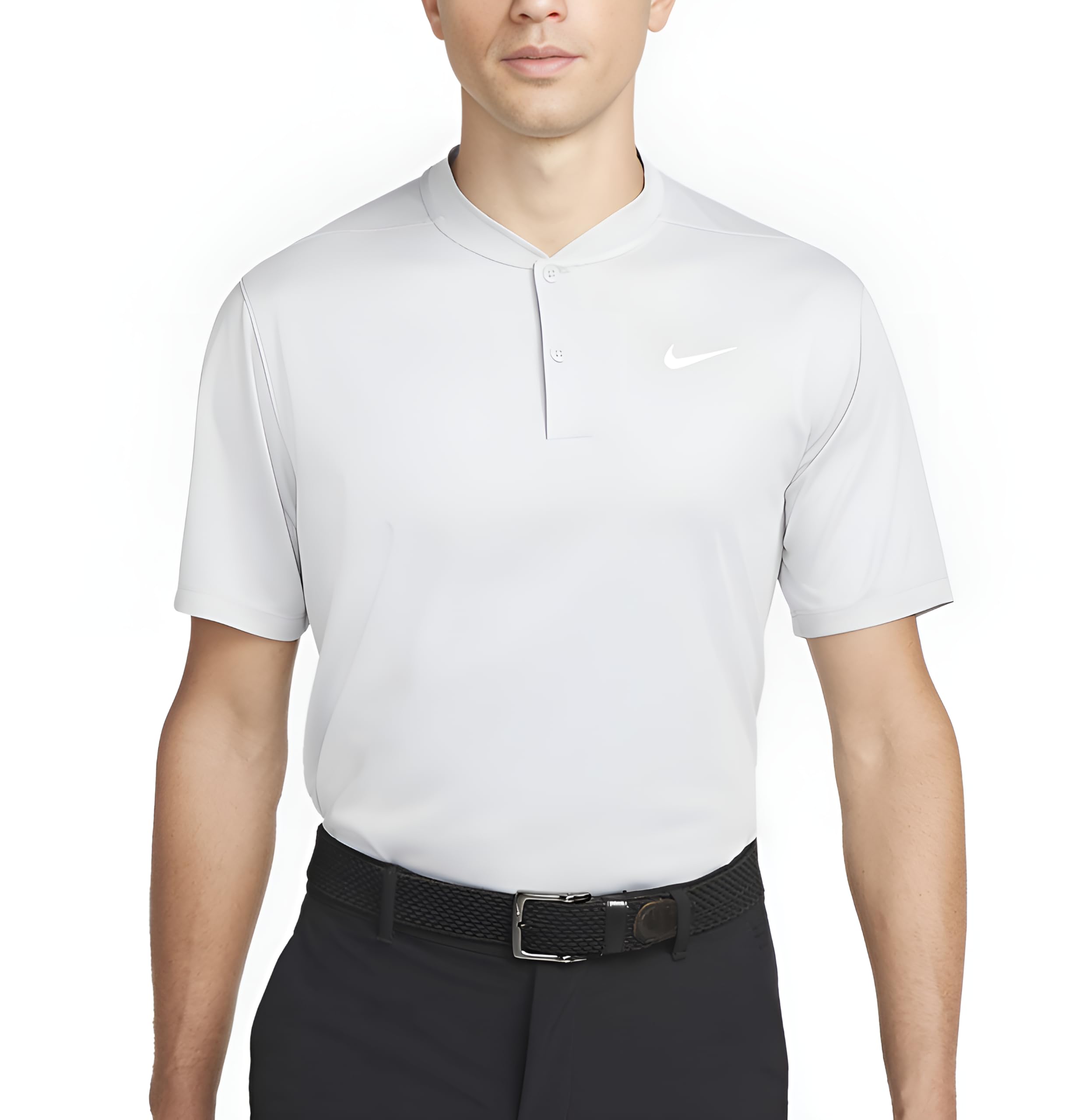 Nike Men's Dri-fit Victory Blade Polo Light Grey | White Large