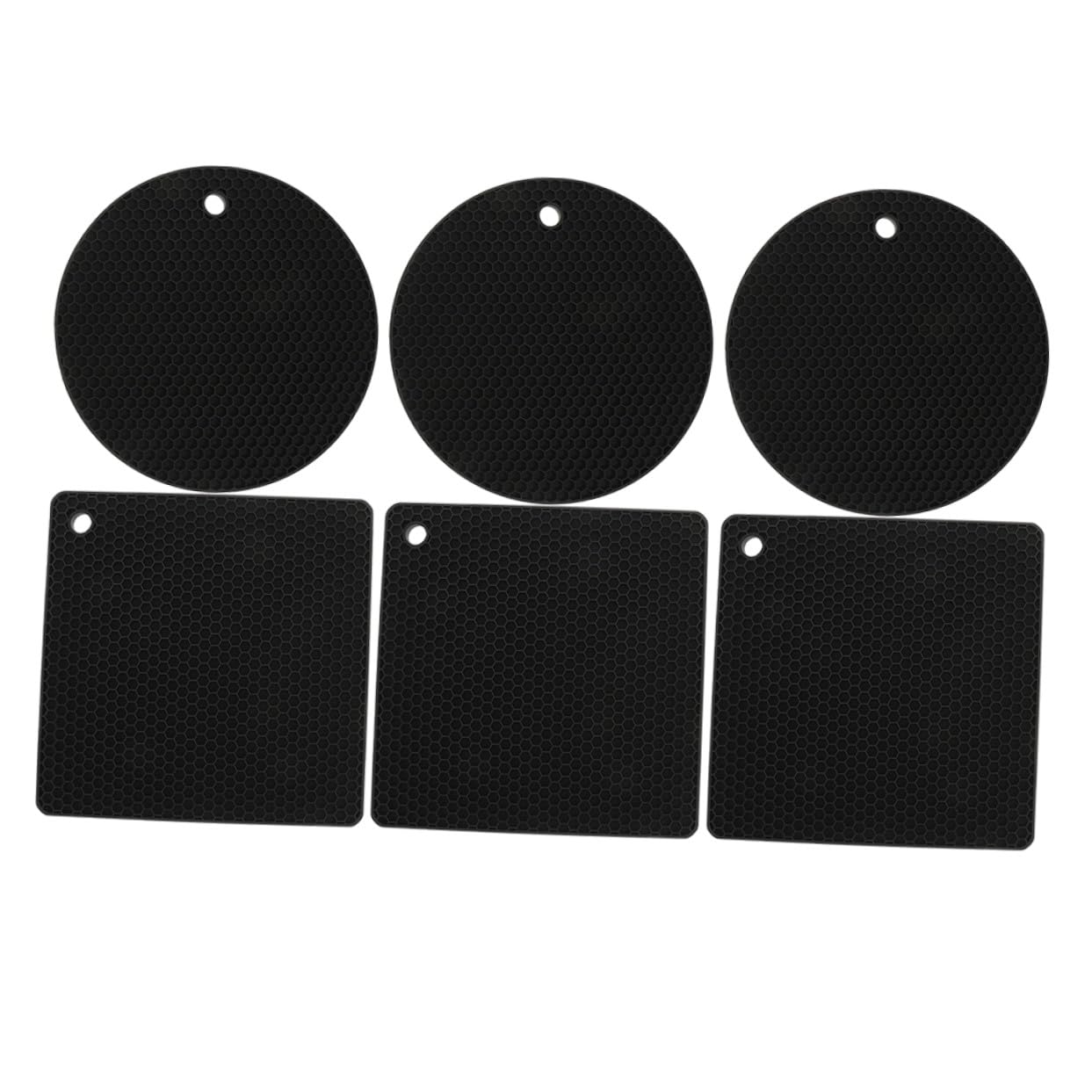 6piezas Almohadillas Térmicas de Silicona Salvamanteles Redondos y Cuadrados Antideslizantes para Mesas y Encimeras Protector de Silicona para Sartenes Calientes