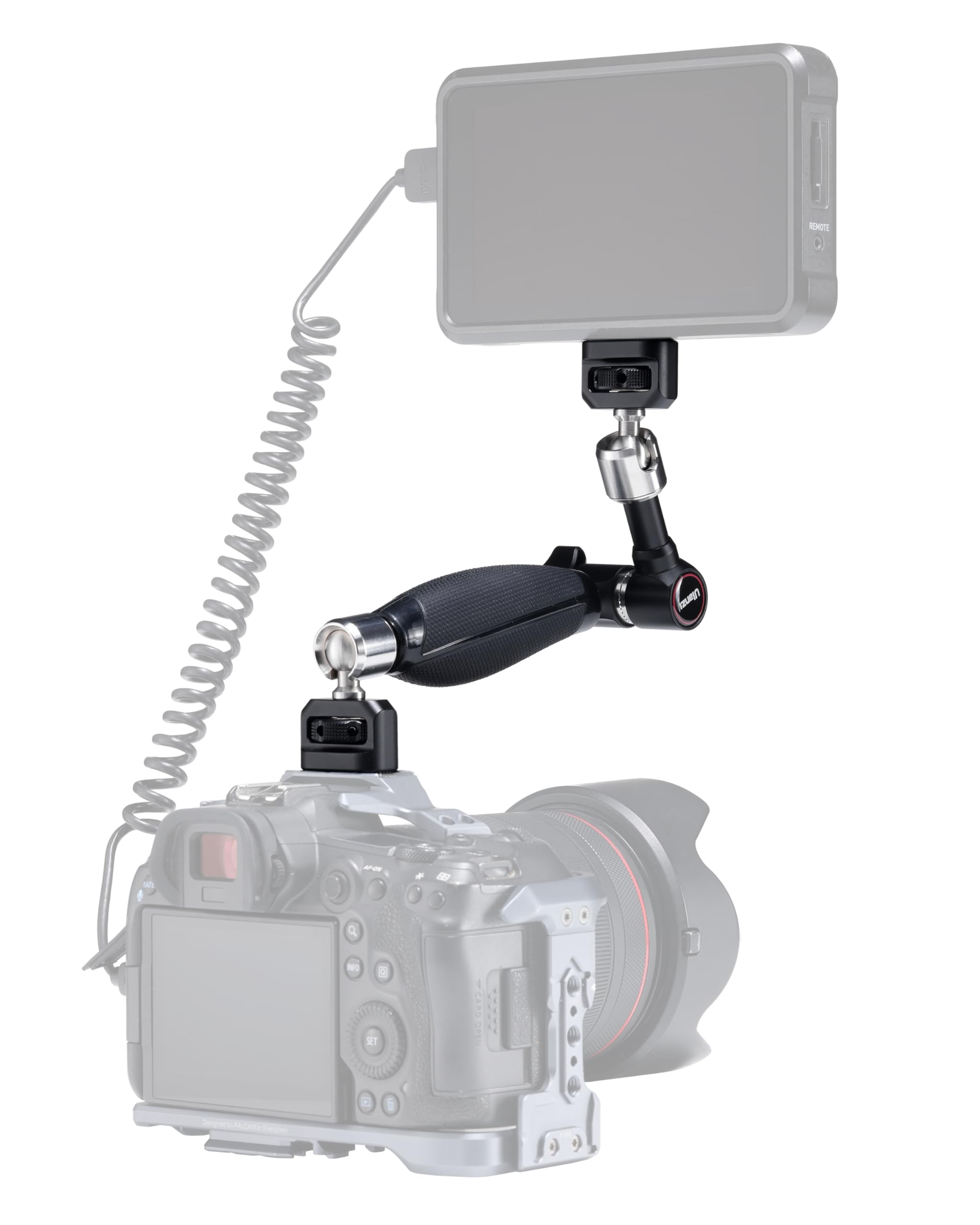 ULANZI CA64 Camera Flash Shoe Mounts with Dual 1/4" Extension for Monitor/Microphnone/Fill Light 10.5“ Magic Arm Expansion Mount Bracket for DSLR Camera Video Shooting Accessories