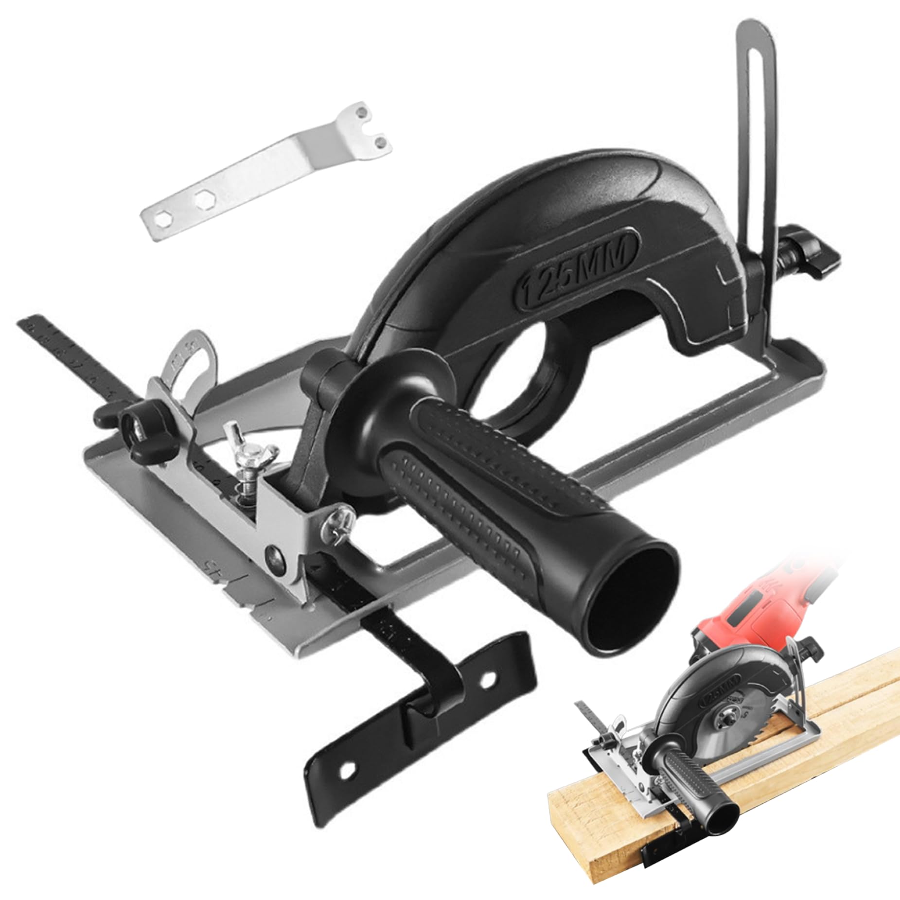 Soporte de corte para amoladora angular ajustable 45 grados con guía base