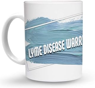 Makoroni - LYME DISEASE WARRIOR 6 oz Ceramic Espresso Shot Mug/Cup Design#32