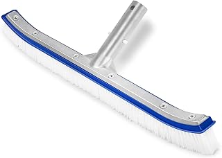 Swimming Pool Brush, Hotwol 18" Pool Brush, Nylon Algae Pool Brush Aluminium Back Cleaning Brush Head Designed for Cleans Walls, Tiles & Floors Effortlessly (Blue)