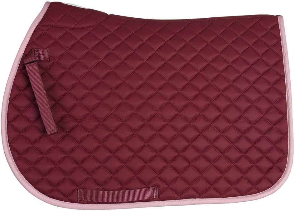 Lettia Union Hill Pony Saddle Pad-17 Wine with 14 Blush Trim, 32-100128