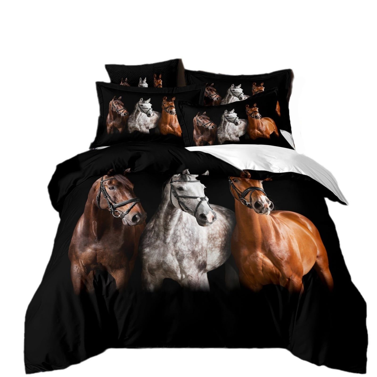 Double Duvet Set Black Horse Bedding Double Bed Set Duvet Cover Sets