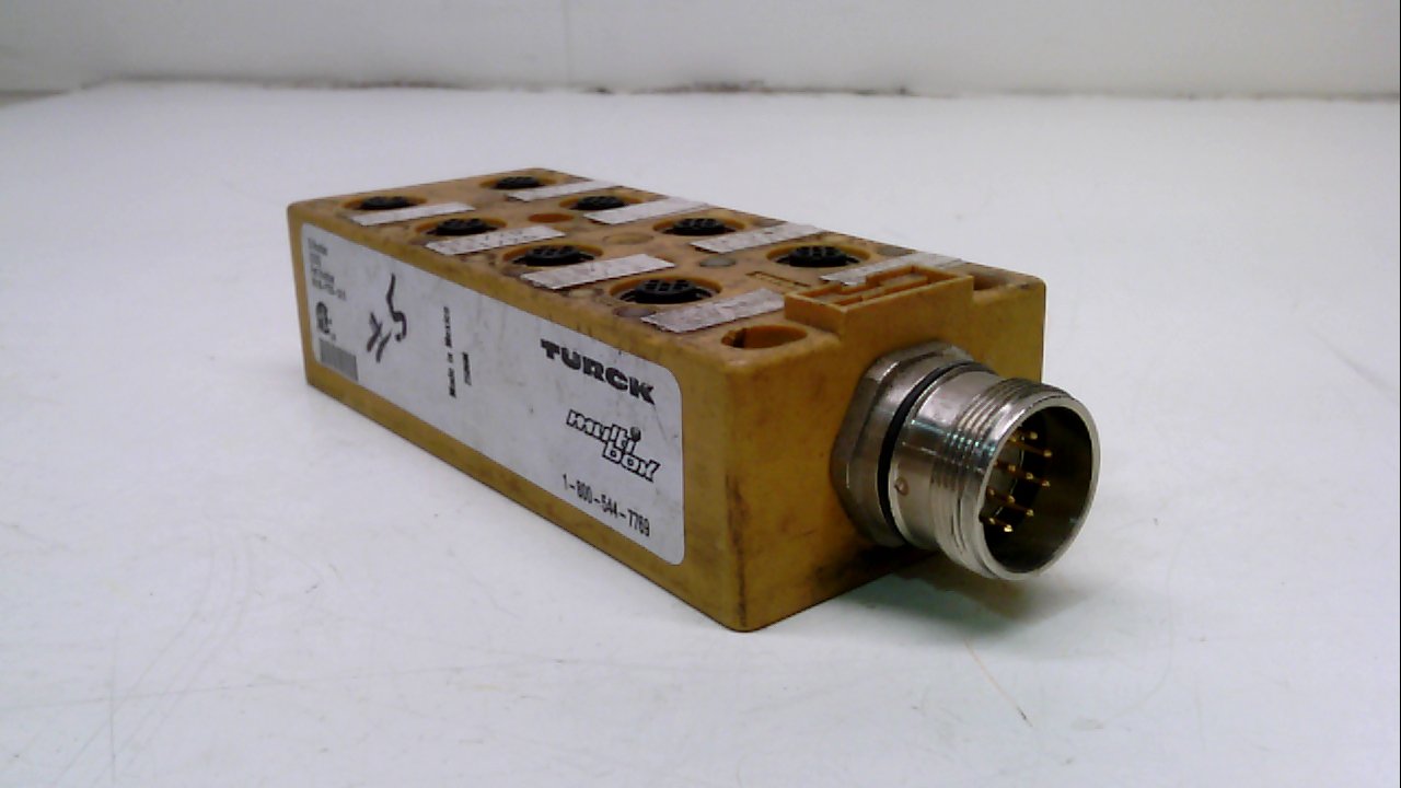 TURCK VB 80-P7X9-CS12 8 Port, LED Indicators (PNP Sensor Output), M23 MULTIFAST Side EXIT Home Run, Plastic HOUSING, (U7032), 10-48 VDC, Junction Box, M12 EUROFAST I/O