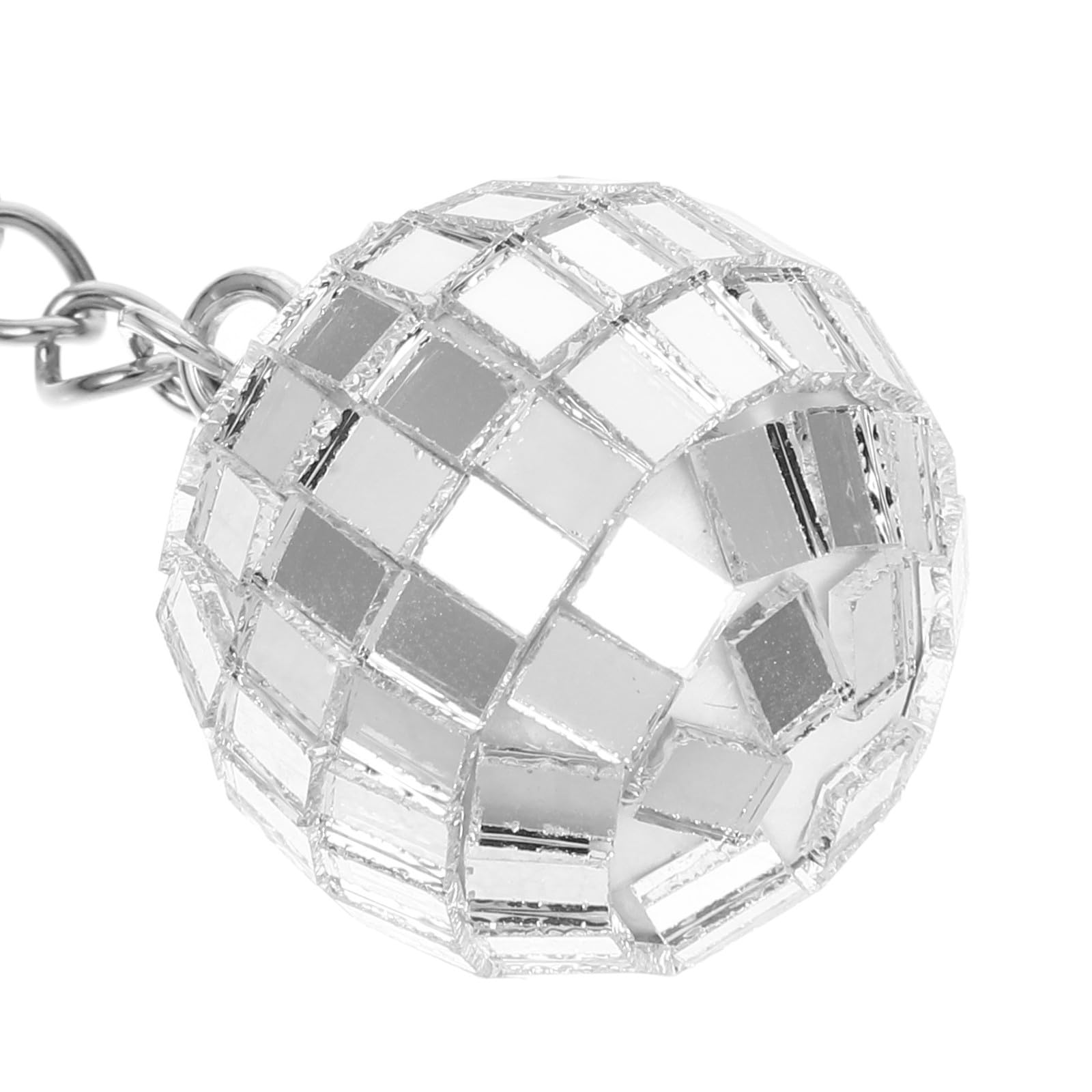 FRCOLOR Portachiavi Palla Specchio Discoteca in Lega di Zinco e Vetro