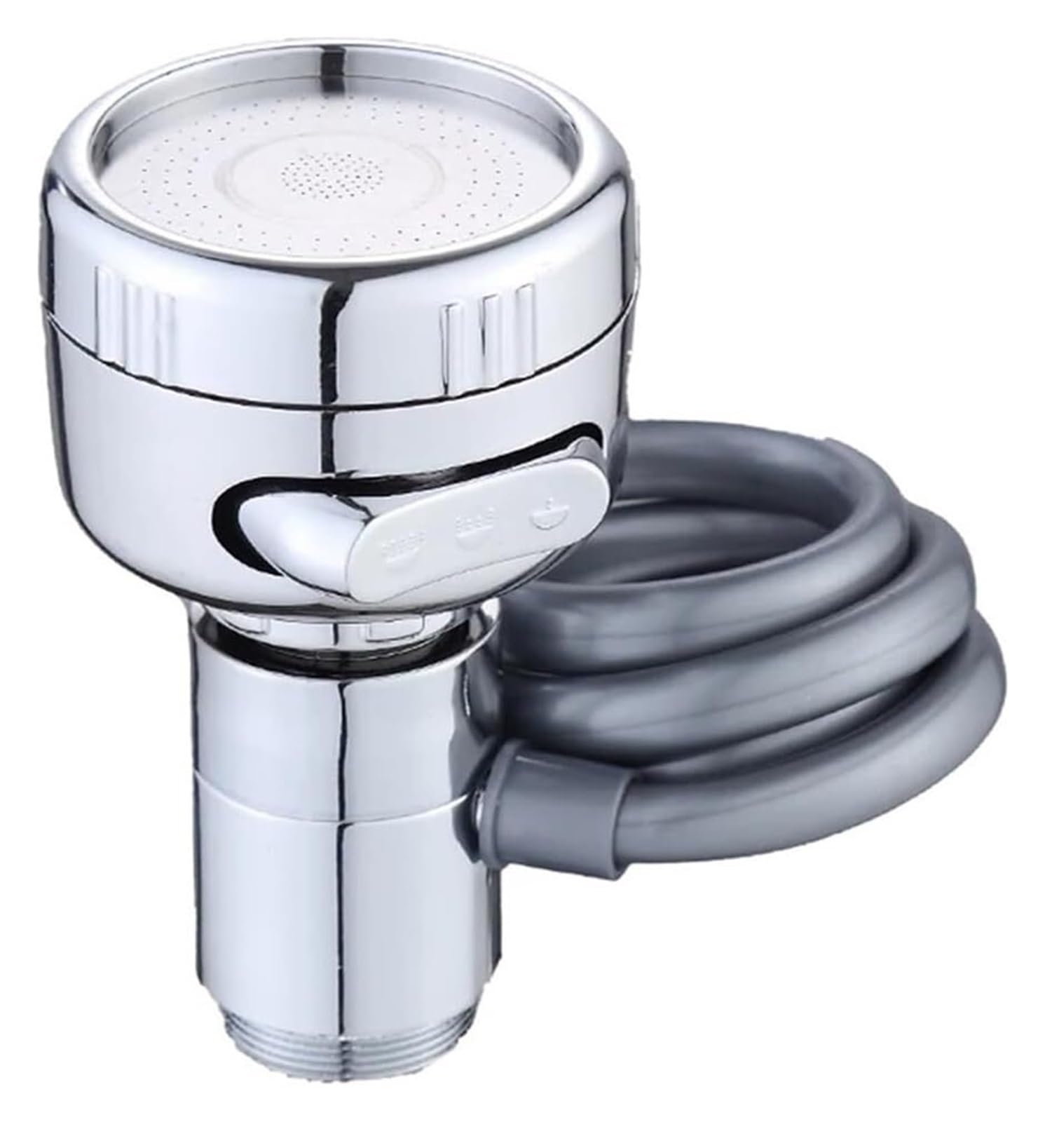 BPABDEITR Silver Tap Spray Head 360 Degree 3-Mode Kitchen Faucet Nozzle
