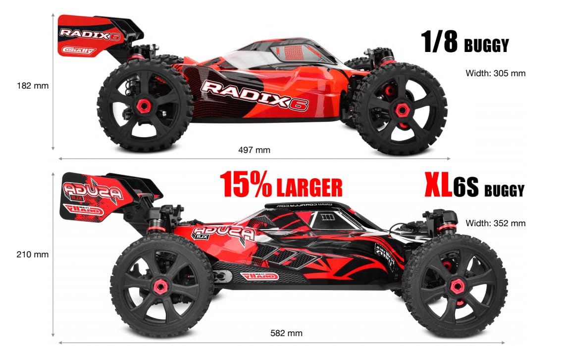Amazon.com: Corally 00288-R Asuga XLR 6S RTR - Red : Toys & Games