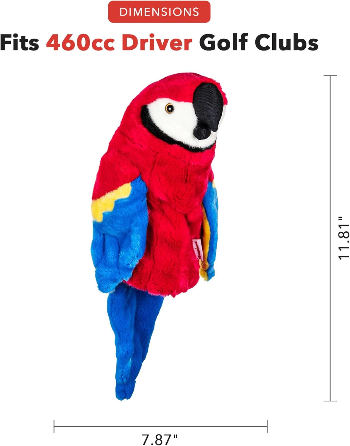 Daphne's Headcovers Parrot Driver Headcover | Premium Driver Headcovers | Funny Golf Club Covers | Stylish Protection for Your Clubs | Men's Golf Gear | Driver Headcover for Men and Women