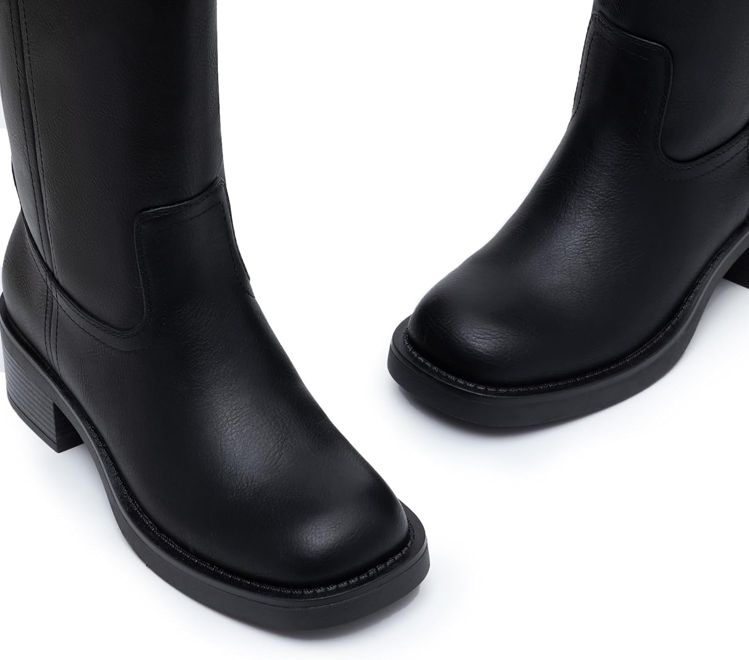 Athlefit Women's Knee High Boots Square Toe Chunky Block Riding Tall Boots for Women Low Heel - Image 6