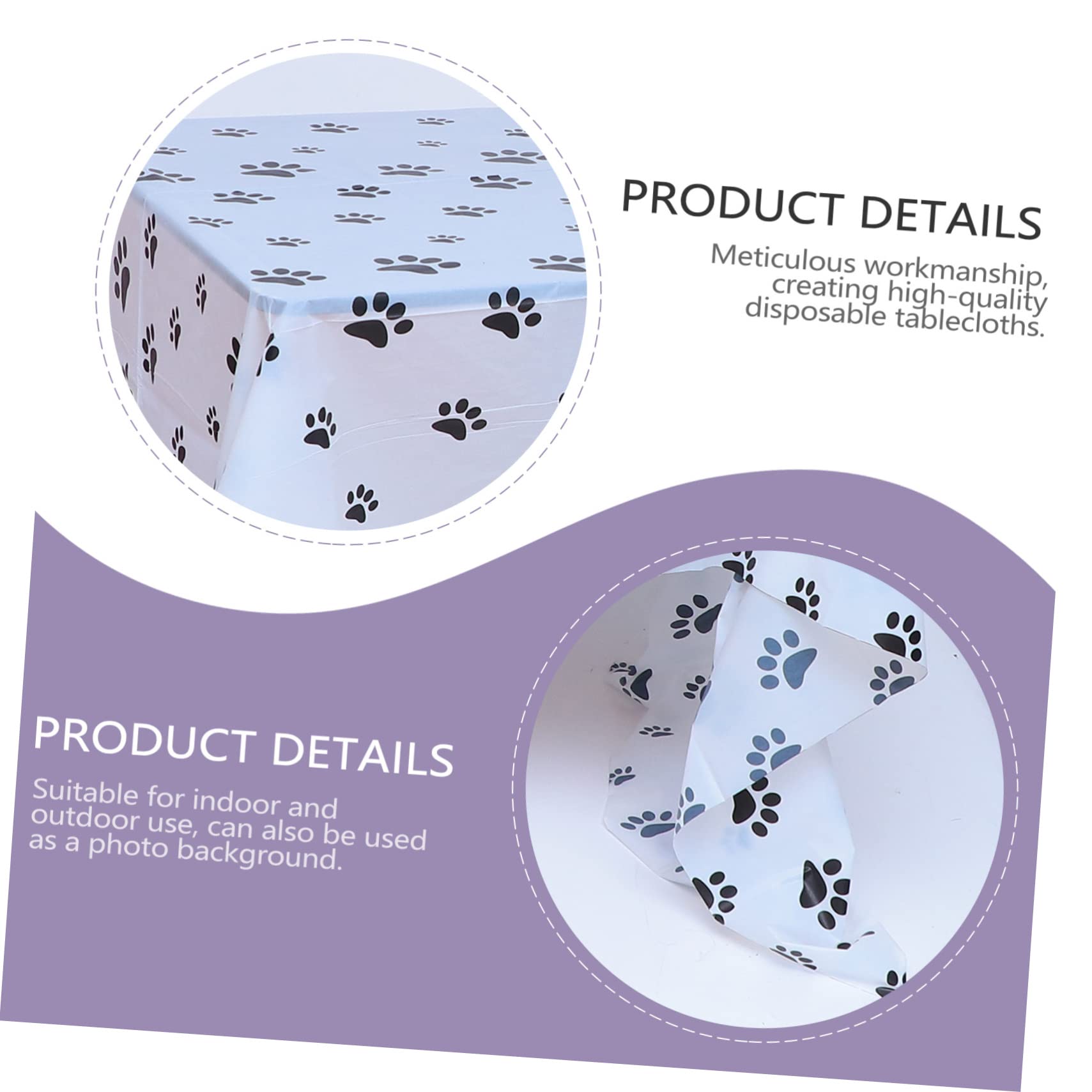 CONGARTENO 1pc Disposable Tablecloth Christmas Table Cover Unique Place Mats Waterproof Pe Oilproof Table Supplies for Decorations