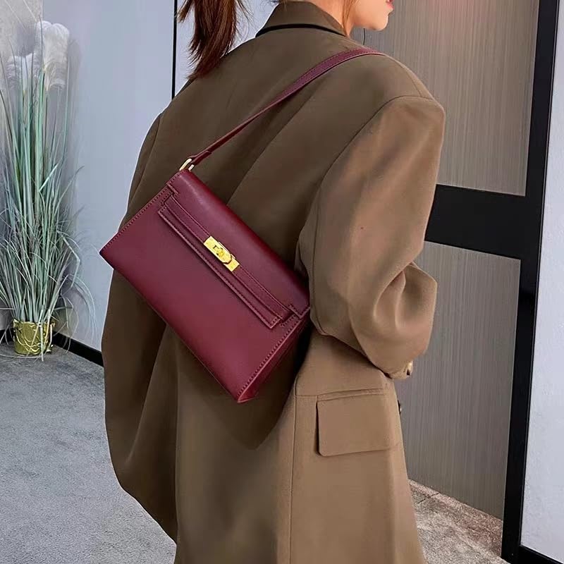 IRWEOD Trendy Vegan Leather Women's Shoulder and Crossbody Bag with 2 Removable Straps