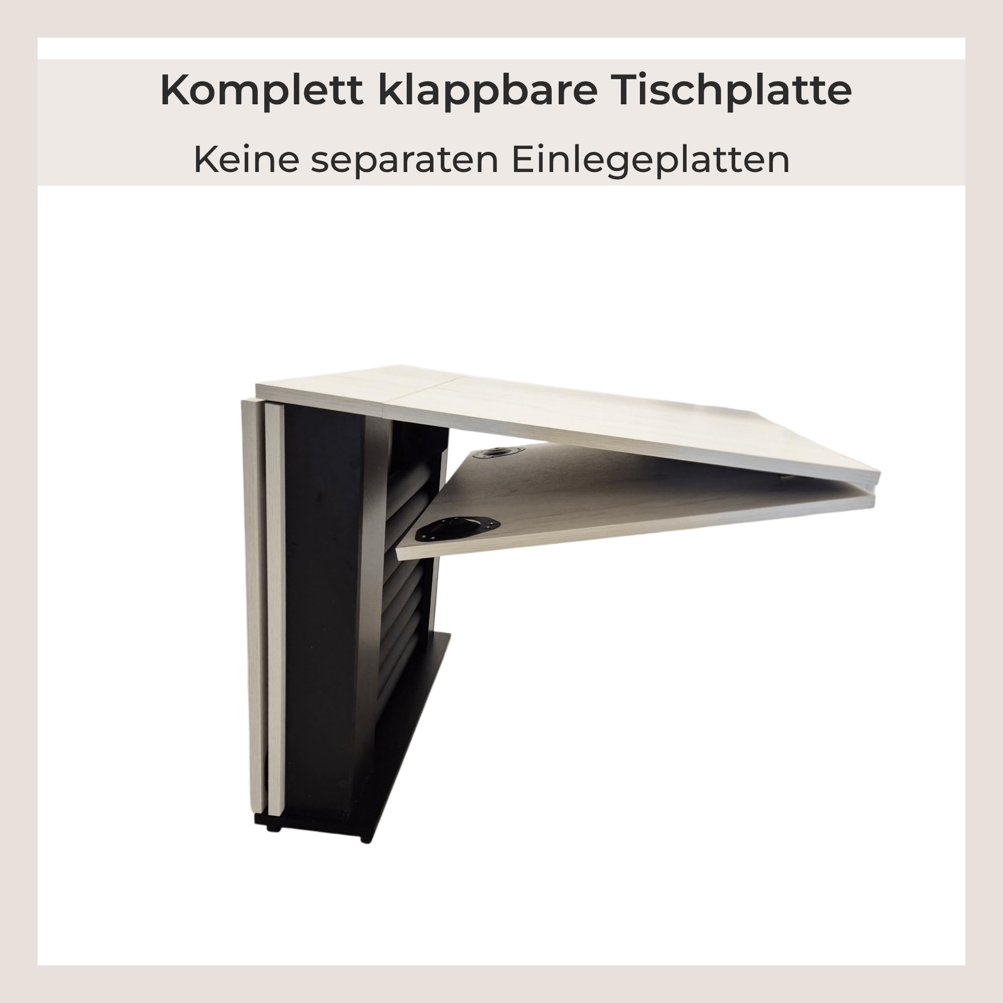 Rodnik Esstisch klappbar, Multifunktionstisch 5-in-1, Klapptisch XXL mit Rollen, ausklappbarer Tisch platzsparend für bis zu 12 Personen (Eiche Kraft Weiß/Schwarz)
