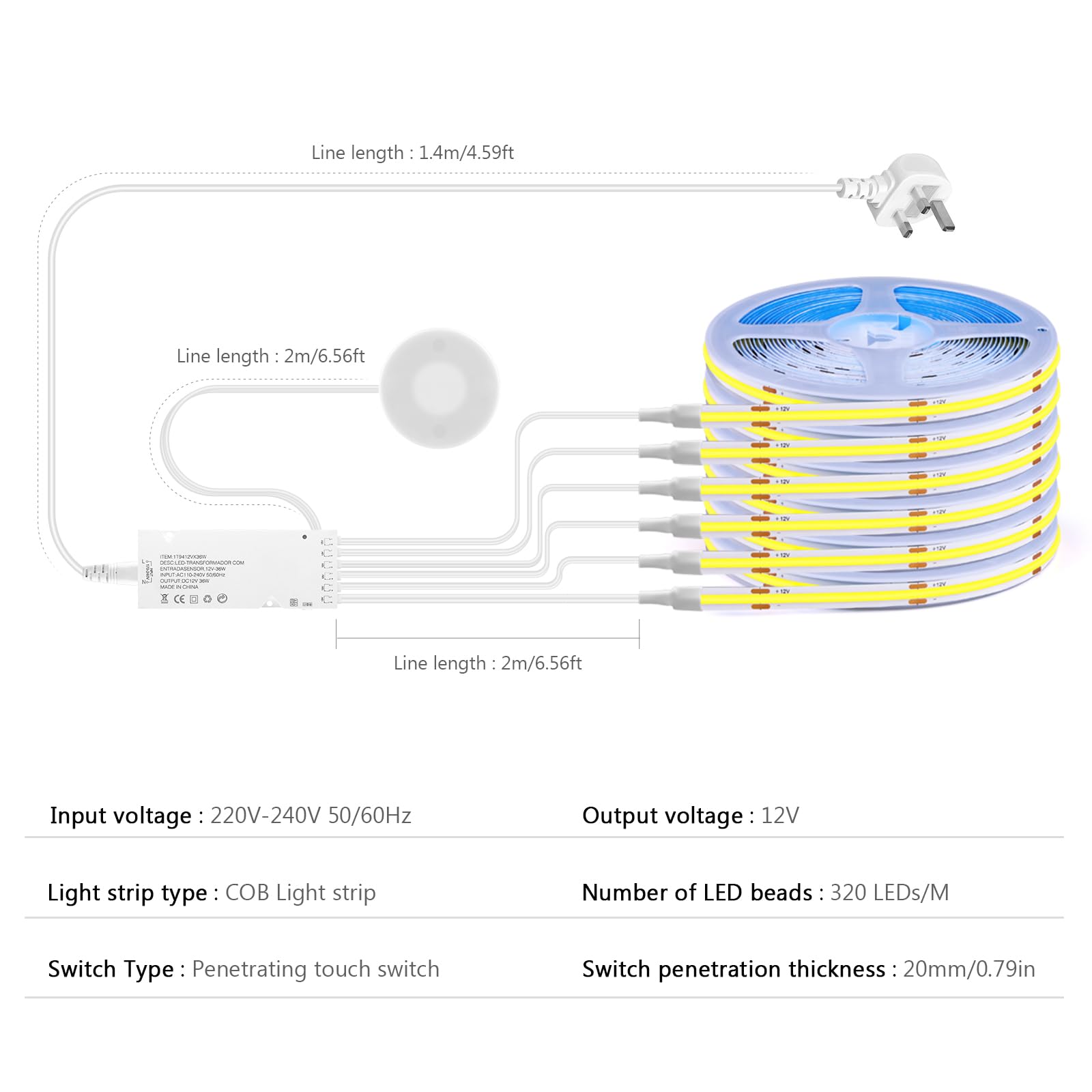 CHNMALITAI 12V COB LED Strip - Image 3