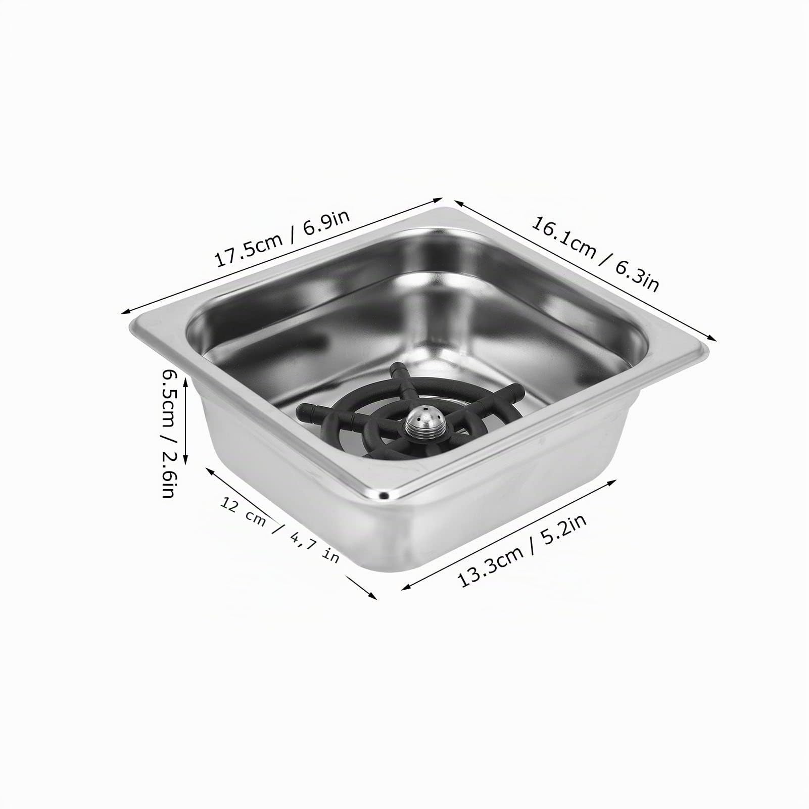 Rince Verre Bar Professionnel Inox, Lave Verre Automatique, Rince Pichet, pour Bar et Café, Nettoyage Rapide en 3 Secondes avec Plateau Égouttoir Intégré, Compatible Robinet G1/2