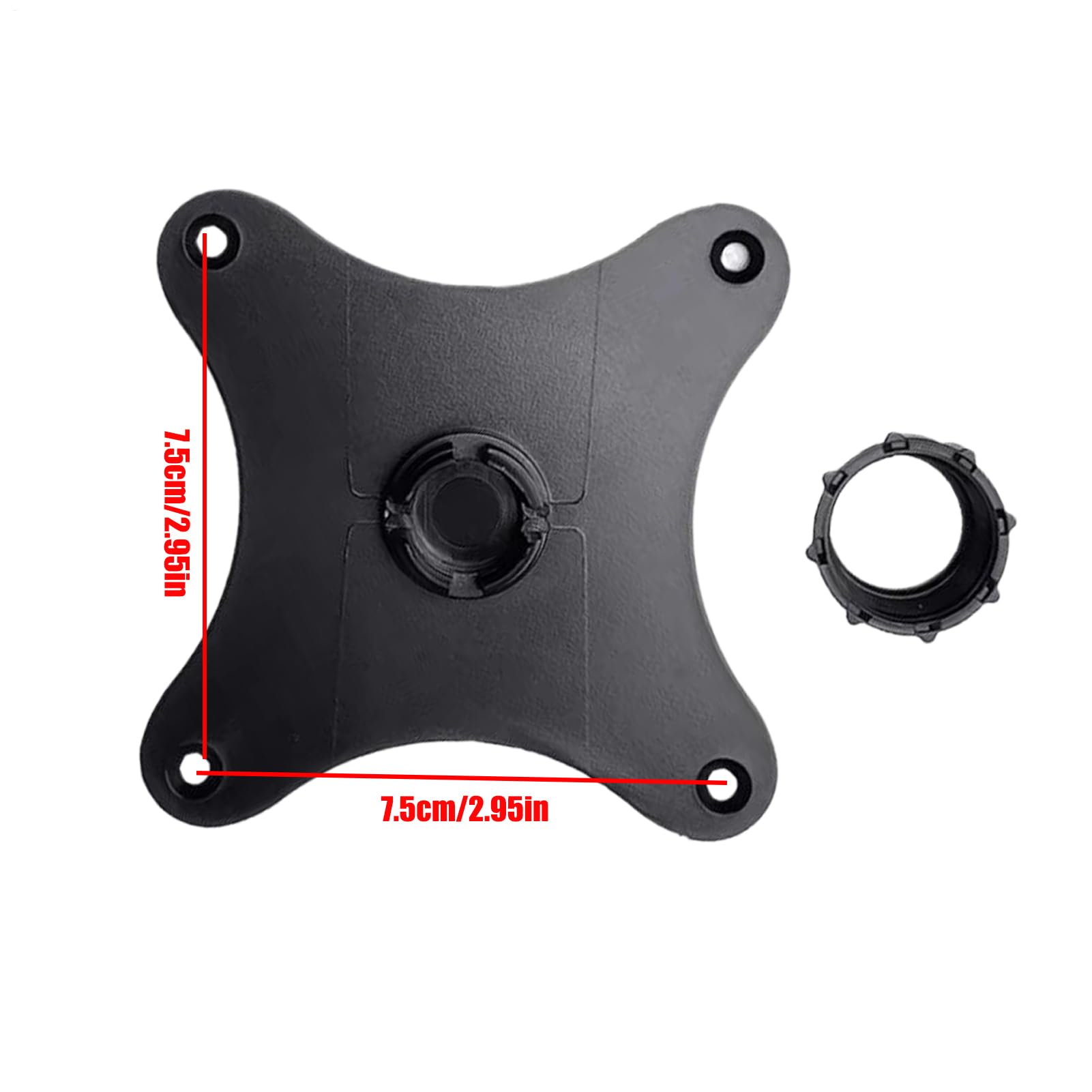 Adapter do montażu na telewizorze, otwór 75 mm, płyta adaptera do monitora, pozioma pionowa głowica kulowa 17 mm, przenośny sprzęt do ekranu cyfrowego, mobilnej rozrywki, projektora, hotelu, sali
