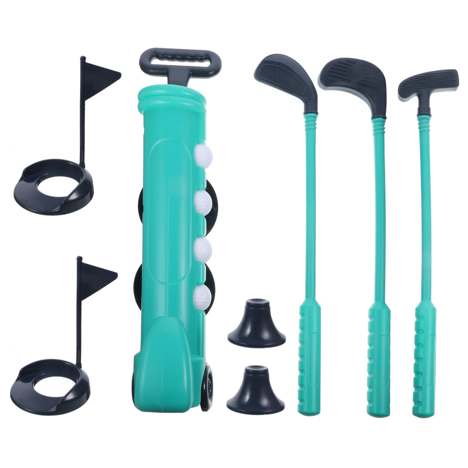 Set Golf per Bambini Blu in Plastica, Gioco Outdoor Sportivo | Esercizio e Coordinazione Occhio-mano, per Bambini e Ragazzi, per Attività All'aperto