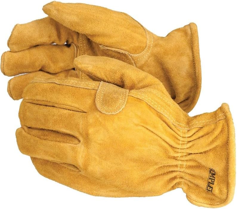 Gempler's Premium Fit Durable Cowhide Leather Fencing Gloves (Size Medium) with Tough-Wearing Extra-Protective Two-Ply Palm plus Keystone Leather Thumb for High Dexterity – One Pair