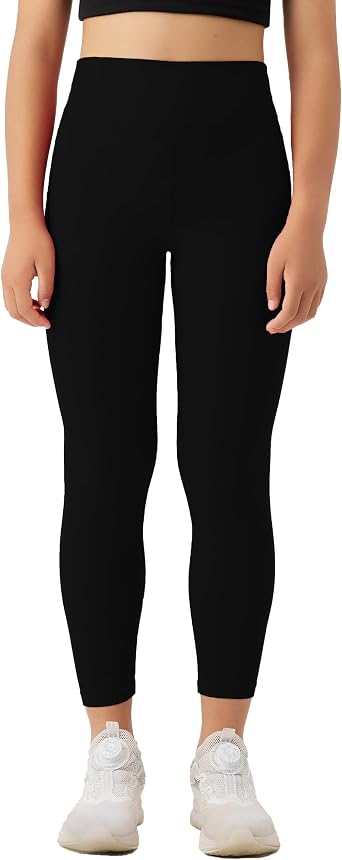 Athletic Girls Leggings Kids High Waist Workout Running Dance Yoga Pants for Teens