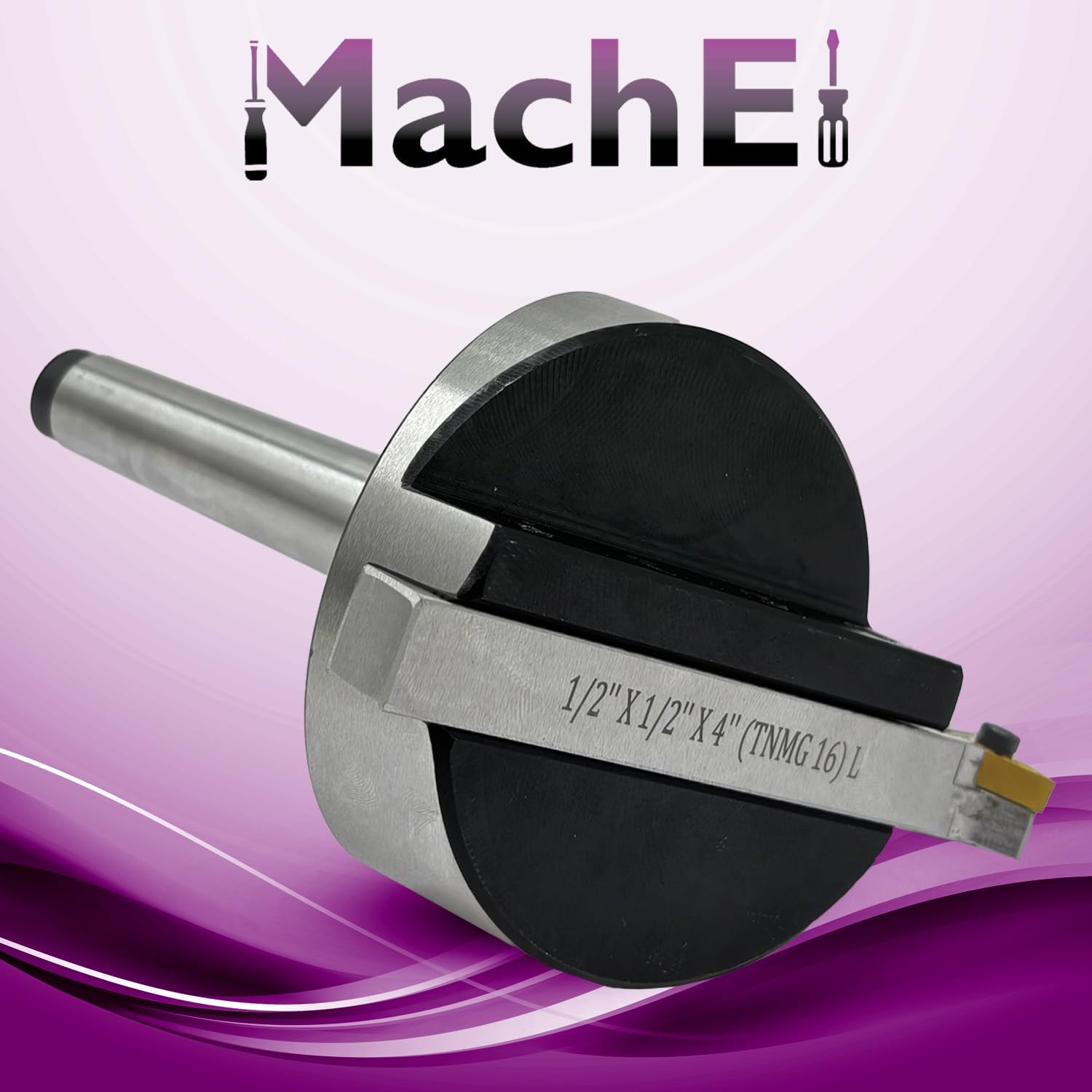 MachEl 2MT Shank (M10 x 1.5 mm) 3-Inch (75 mm) Fly Cutter for Milling & Lathe Machines – Indexable Tool with Replaceable Carbide Insert