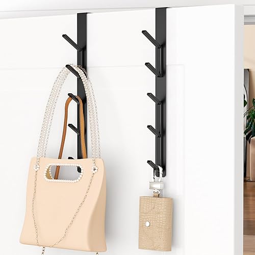 niffgaff 10 ganchos para colocar sobre la puerta, toallero vertical sobre la puerta, gancho para colocar sobre la puerta, para colgar toallas y