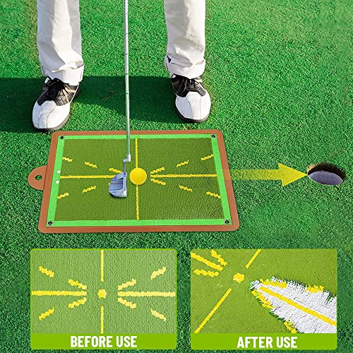 Premium Golf Mat For Swing Detection | Advanced Golf Training & Hitting Aid For Indoor/Outdoor Use | Path Feedback & Batting Practice | Golf Impact Mat For Enhanced Skills #TOP5