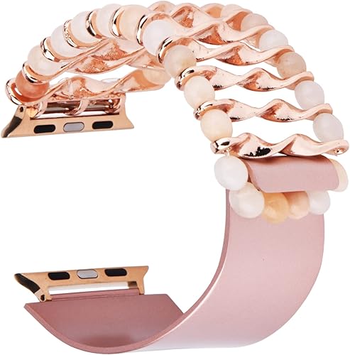Miniatura 3 de Apple Watch Band Beaded Compatible with Apple Watch Band Charms 38mm 40mm 41mm 42mm 44mm 45mm, Compatible with iWatch Bands Series Ultra 8 7 6 5 4 3