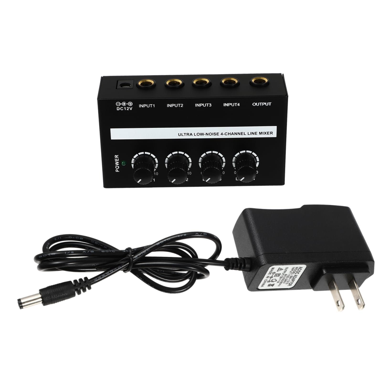 Levemolo Mixer Audio 4 Channels Mini Audio Mixer Xlr for Music Recording (us Plug)