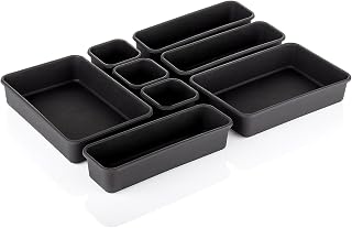 Kuber Industries Acrylic Storage Organizer Set | Kitchen Organizer | Makeup Organizer Tray Set | Desk Drawer Divider Tray... Price In India