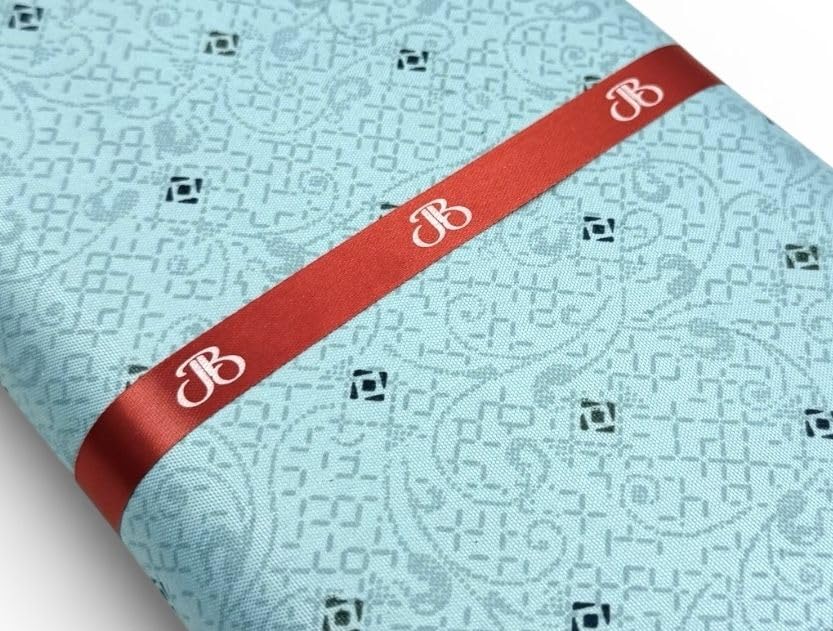 Image of JHABAK'S Unstitched Print Shirt Fabric for Men - Polycotton Material - 2.25Meter Shirt Piece Cloth