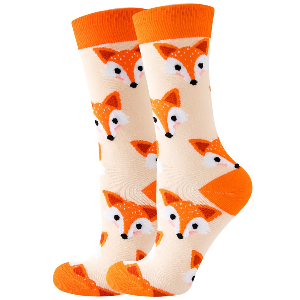 WOVSTNOV Cute And Novetly Men's And Women's Socks Animal Fruit Food Pattern Mid Calf Socks Funny Socks, 38, 7.5-11.5