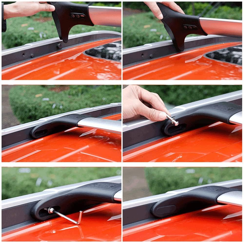 Auto Barre Portatutto per Ford Ecosport 2013 2014 2015 2016 2018 2019 2017 2020, Trasversali Tetto Alluminio Portapacchi, Coppia Barre Dedicate antifurto Nere Accessori 2 Pezzi