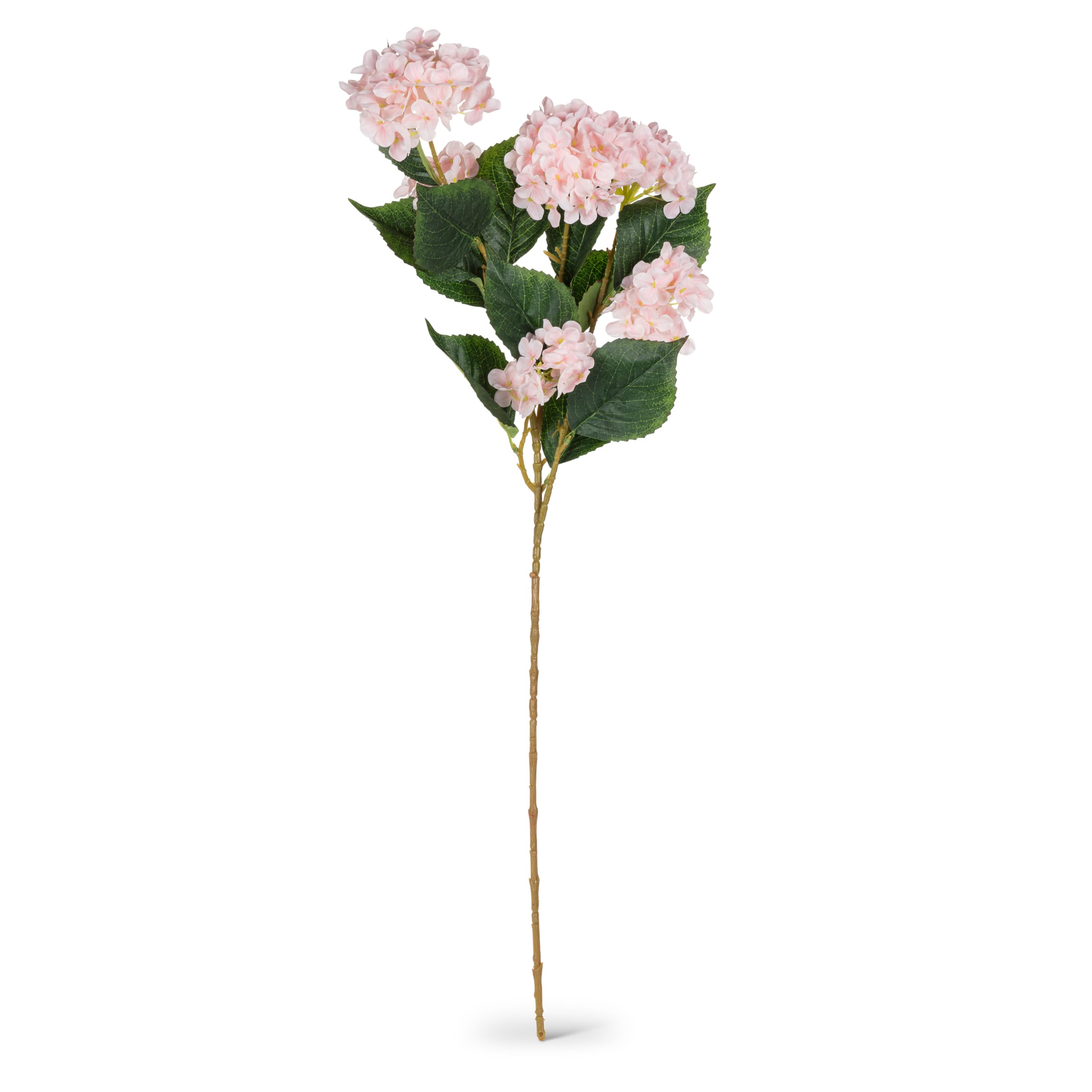 Abbott Collection 6 Bloom Real Touch Hydrangea Branch - Pink/Green