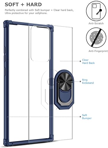 Miniatura 2 de Funda con función atril para Samsung Galaxy Note 20 Ultra, funda transparente de protección contra caídas para Galaxy Note 20 Ultra, carcasa delgada