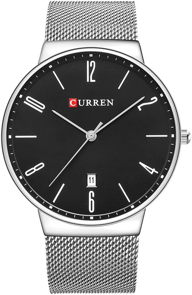 Curren Men's Black Dile Stainless Steel Watch 8257