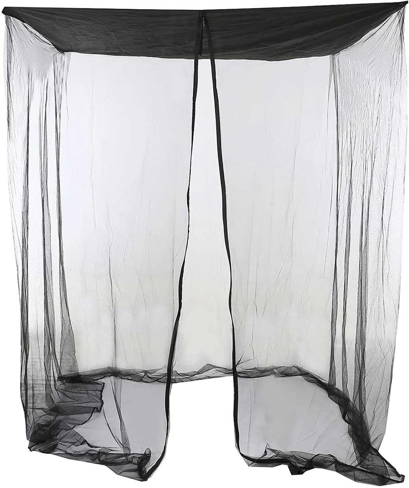 Sjh Black Breathable Rectangular Mosquito Mesh Netting,Indoor Outdoor Garden Patio Seat Midge Net,Camping Tent Sidewall Shelter Mesh Net Cover
