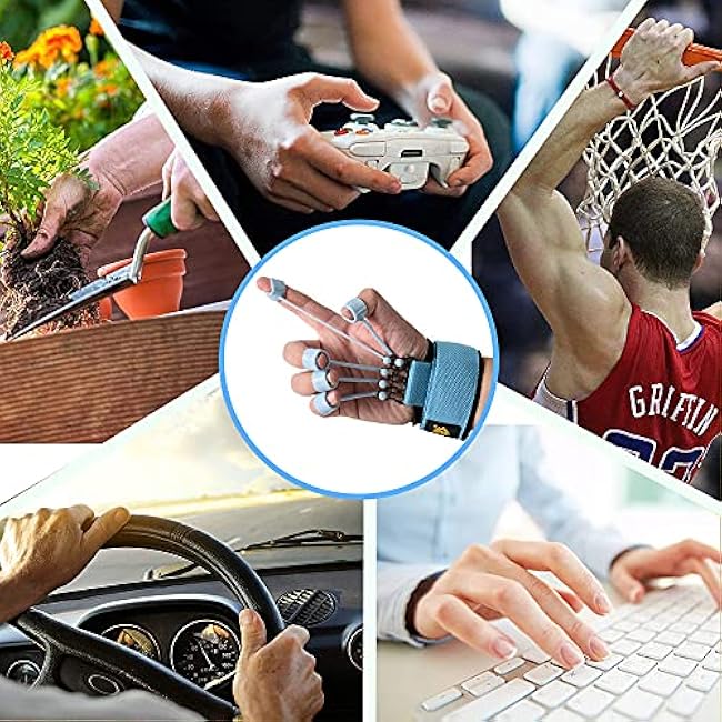 Finger Strengthener Hand Grip Strength Trainer Finger Extension Stretcher Exerciser Hand Rehab Work Out Relieve Pain Arthritis and Grip Training Krdebasai 40LB