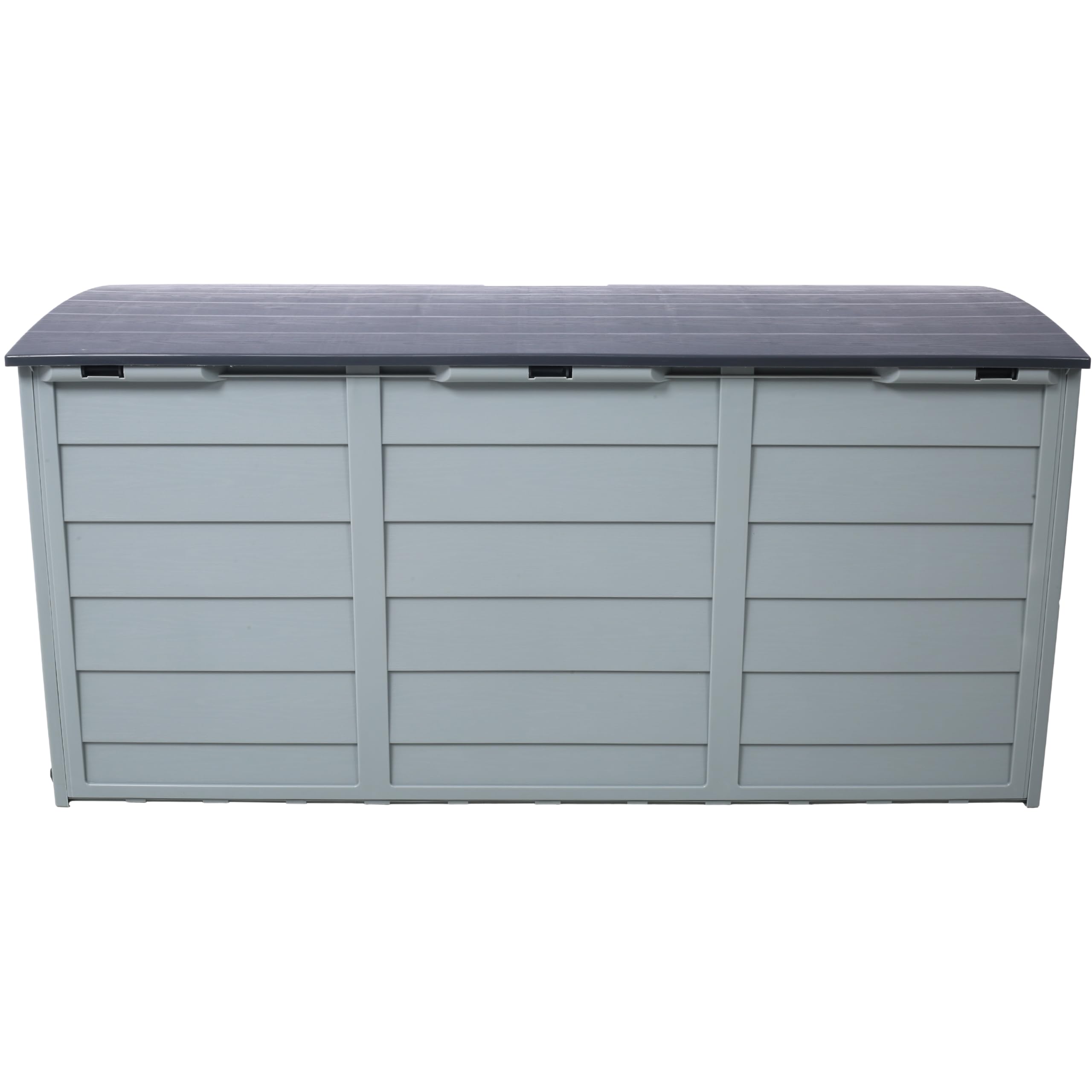 deck box, 75 gallon resin outdoor storage box and patio storage chest with wheels, uv resistant all-weather storage, 44 x 19.25 x 21.25 in, for cushions pool toys tools