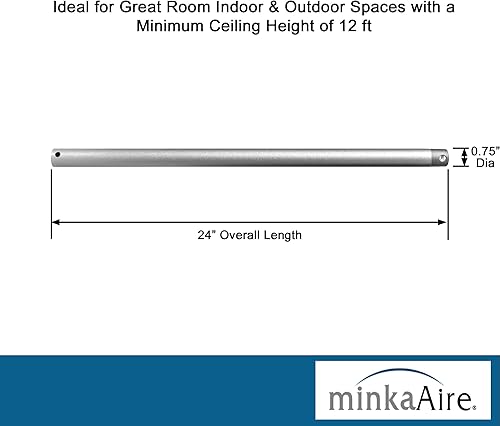 Miniatura 3 de Minka Lavery Downrod Minka Aire DR524-SL - Varilla de bajada